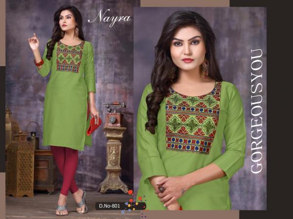 Nayra Daffodil-Cotton-Satin-With-Handwork-Kurti